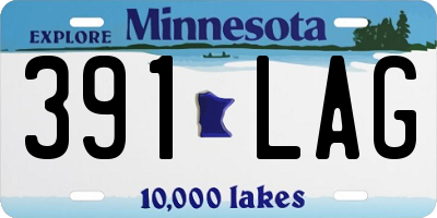 MN license plate 391LAG