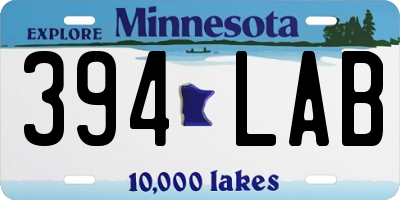 MN license plate 394LAB