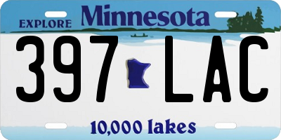 MN license plate 397LAC