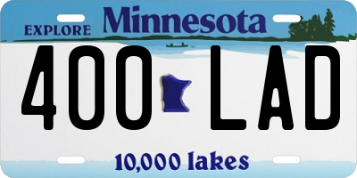 MN license plate 400LAD