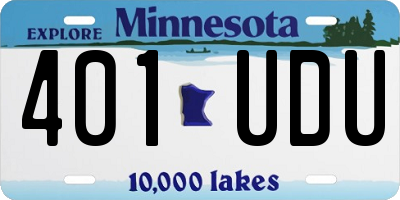 MN license plate 401UDU