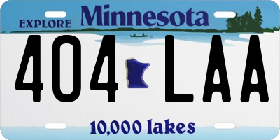 MN license plate 404LAA
