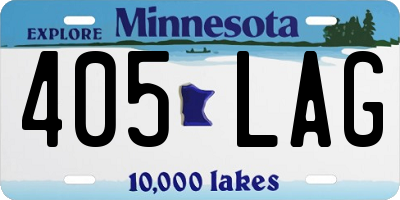 MN license plate 405LAG