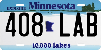 MN license plate 408LAB