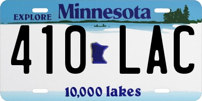 MN license plate 410LAC