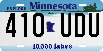 MN license plate 410UDU