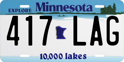 MN license plate 417LAG