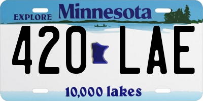MN license plate 420LAE
