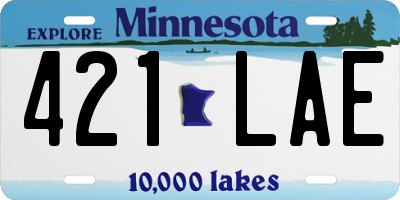 MN license plate 421LAE