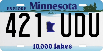 MN license plate 421UDU