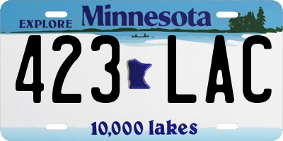MN license plate 423LAC