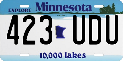 MN license plate 423UDU