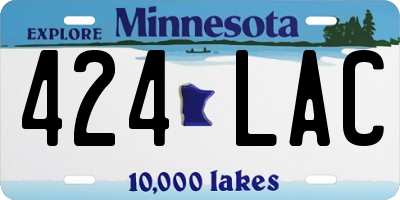 MN license plate 424LAC