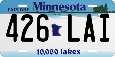 MN license plate 426LAI