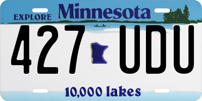 MN license plate 427UDU