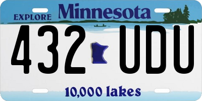 MN license plate 432UDU