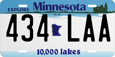 MN license plate 434LAA