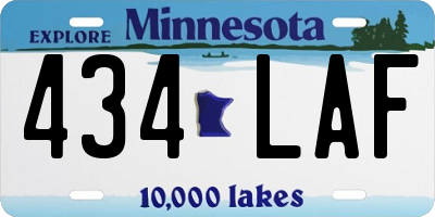 MN license plate 434LAF