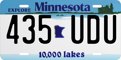 MN license plate 435UDU