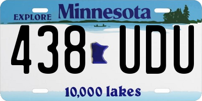 MN license plate 438UDU