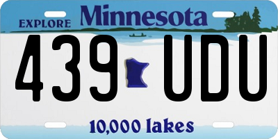 MN license plate 439UDU
