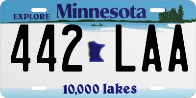 MN license plate 442LAA