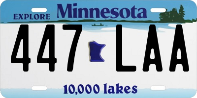 MN license plate 447LAA