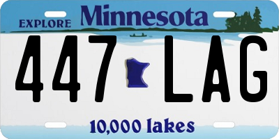 MN license plate 447LAG