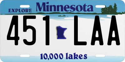 MN license plate 451LAA