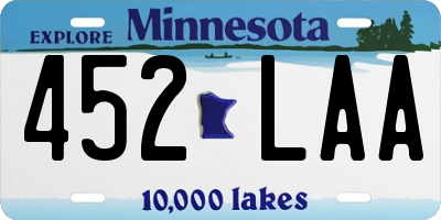 MN license plate 452LAA