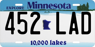 MN license plate 452LAD