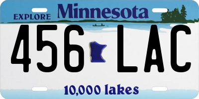 MN license plate 456LAC
