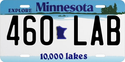 MN license plate 460LAB