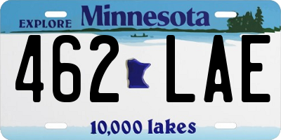 MN license plate 462LAE