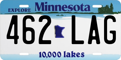 MN license plate 462LAG