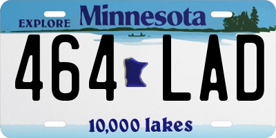 MN license plate 464LAD