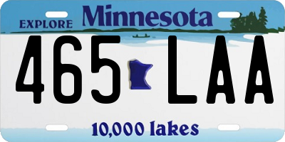 MN license plate 465LAA