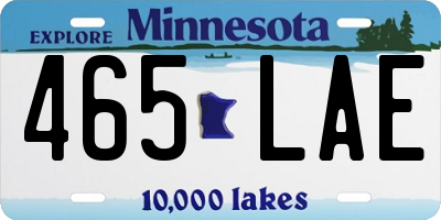 MN license plate 465LAE