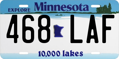 MN license plate 468LAF