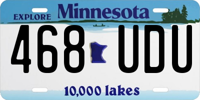 MN license plate 468UDU