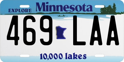 MN license plate 469LAA