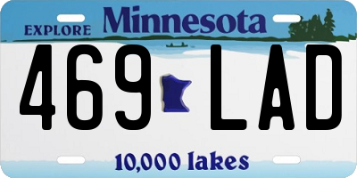 MN license plate 469LAD