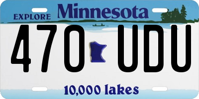 MN license plate 470UDU