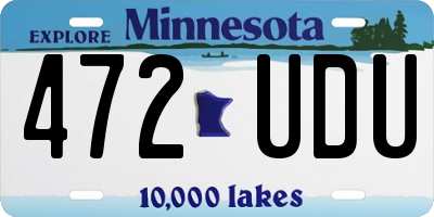 MN license plate 472UDU