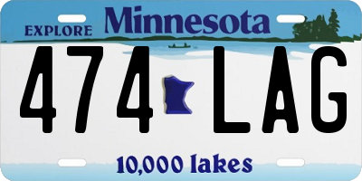 MN license plate 474LAG