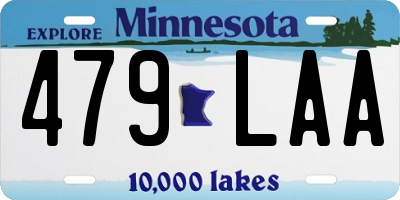 MN license plate 479LAA