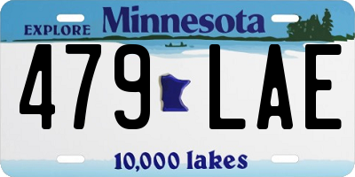 MN license plate 479LAE