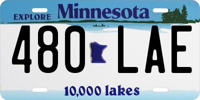 MN license plate 480LAE