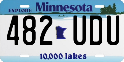 MN license plate 482UDU