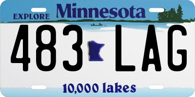MN license plate 483LAG